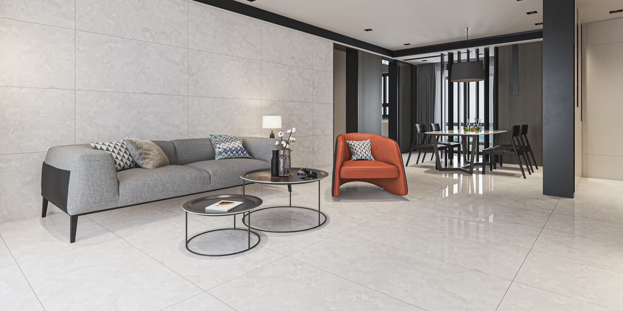 ARMANI OPAL GRIS LARGE FORMAT TECHNICAL PORCELAIN, RECTIFIED EDGE, lifestyle view
