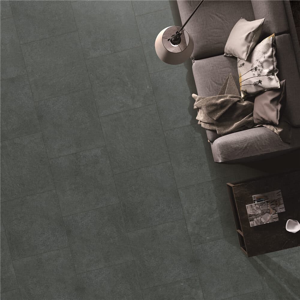 REEFSTONE BLACK. GLAZED PORCELAIN, RECTIFIED EDGE, lifestyle view