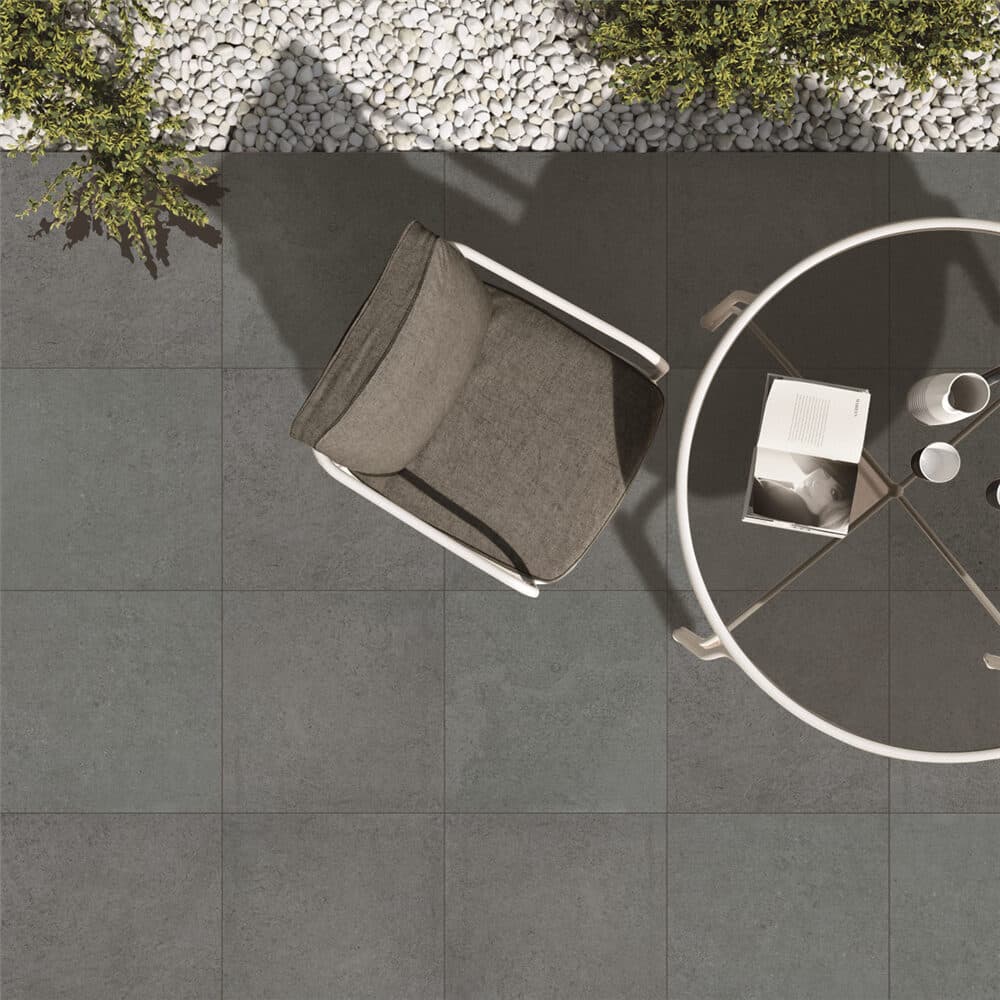 REEFSTONE GREY. GLAZED PORCELAIN, RECTIFIED EDGE, lifestyle view